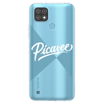 Picasee husă transparentă din silicon pentru Realme C21 - Picasee - old logo - white