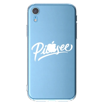 Picasee husă transparentă din silicon pentru Apple iPhone XR - Picasee - old logo - white