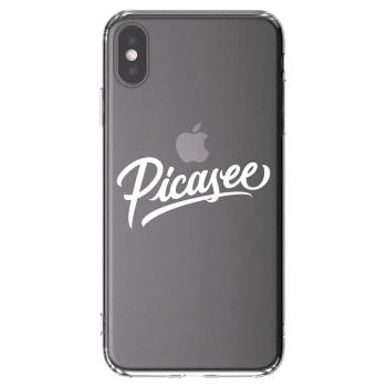Picasee husă transparentă din silicon pentru Apple iPhone XS Max - Picasee - old logo - white
