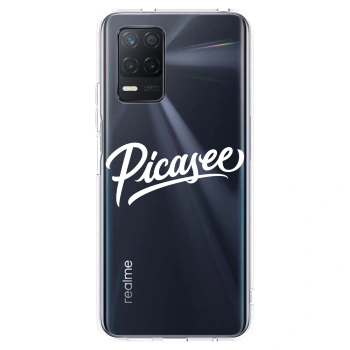Picasee husă transparentă din silicon pentru Realme 8 5G - Picasee - old logo - white