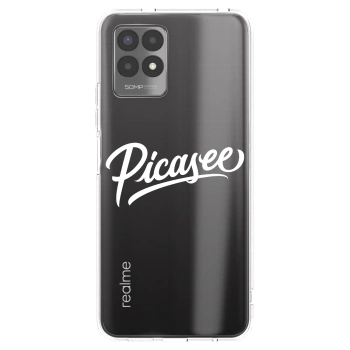 Picasee husă transparentă din silicon pentru Realme 8i - Picasee - old logo - white