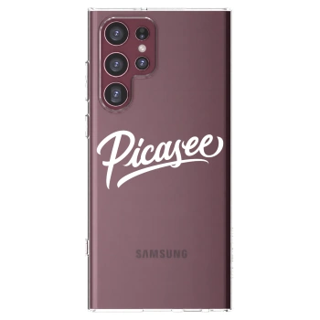 Picasee husă transparentă din silicon pentru Samsung Galaxy S22 Ultra 5G - Picasee - old logo - white