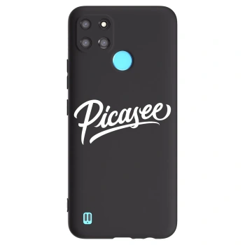 Picasee husă neagră din silicon pentru Realme C21Y - Picasee - old logo - white