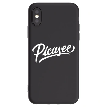 Picasee husă neagră din silicon pentru Apple iPhone X/XS - Picasee - old logo - white