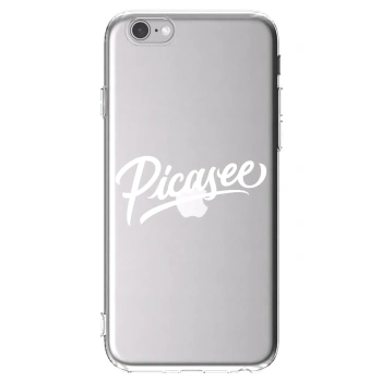 Picasee husă transparentă din silicon pentru Apple iPhone 6/6S - Picasee - old logo - white
