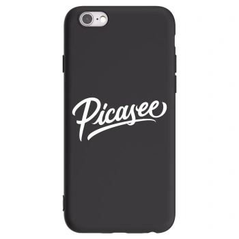 Picasee husă neagră din silicon pentru Apple iPhone 6/6S - Picasee - old logo - white