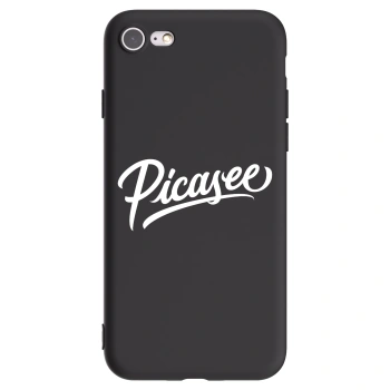 Picasee husă neagră din silicon pentru Apple iPhone 8 - Picasee - old logo - white