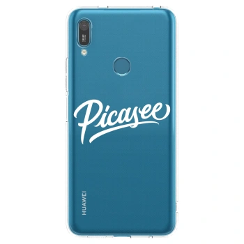 Picasee husă transparentă din silicon pentru Huawei Y7 2019 - Picasee - old logo - white