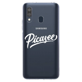 Picasee husă transparentă din silicon pentru Samsung Galaxy A40 A405F - Picasee - old logo - white