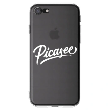 Picasee husă transparentă din silicon pentru Apple iPhone 8 - Picasee - old logo - white