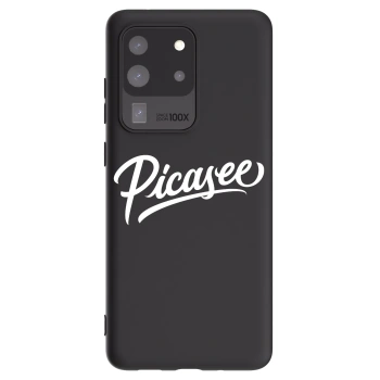 Picasee husă neagră din silicon pentru Samsung Galaxy S20 Ultra 5G G988F - Picasee - old logo - white