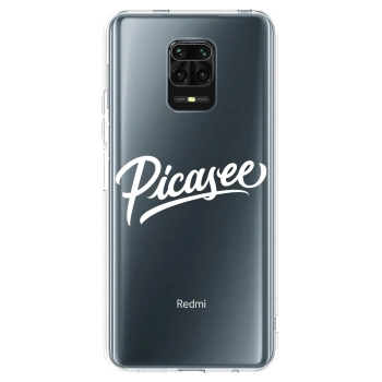 Picasee husă transparentă din silicon pentru Xiaomi Redmi Note 9 Pro - Picasee - old logo - white