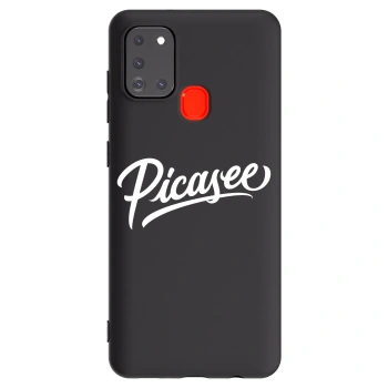 Picasee husă neagră din silicon pentru Samsung Galaxy A21s - Picasee - old logo - white