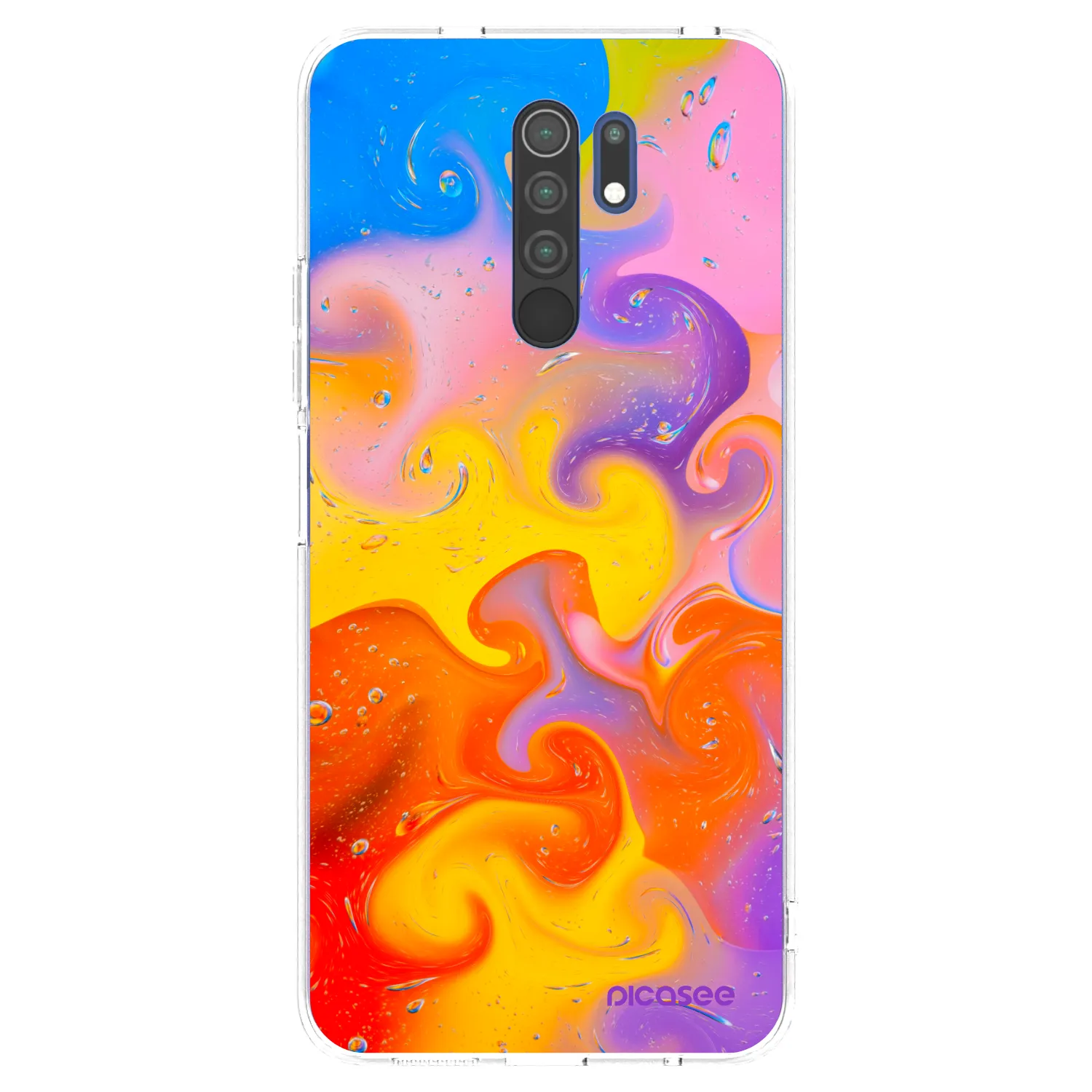Picasee husă transparentă din silicon pentru Xiaomi Redmi 9 - Bubbles