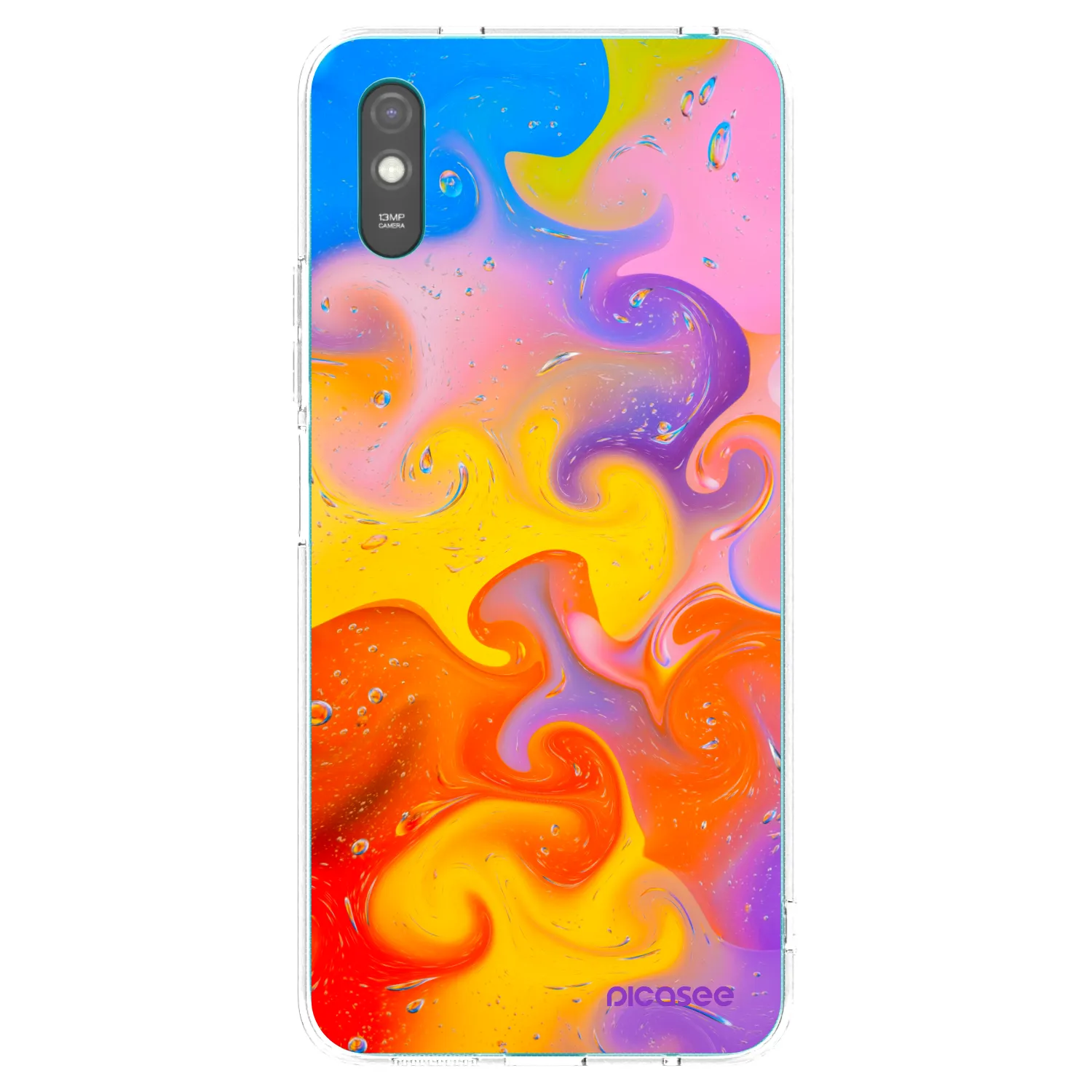 Picasee husă transparentă din silicon pentru Xiaomi Redmi 9A - Bubbles
