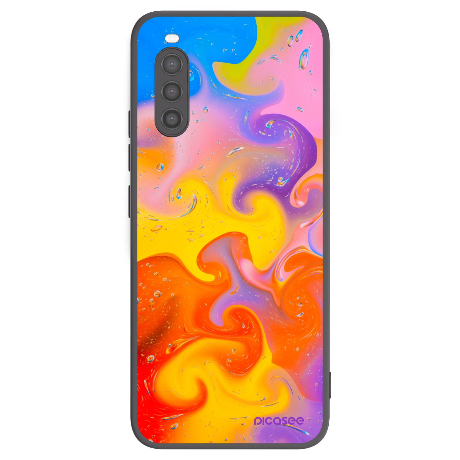 Picasee husă neagră din silicon pentru Sony Xperia 10 II - Bubbles