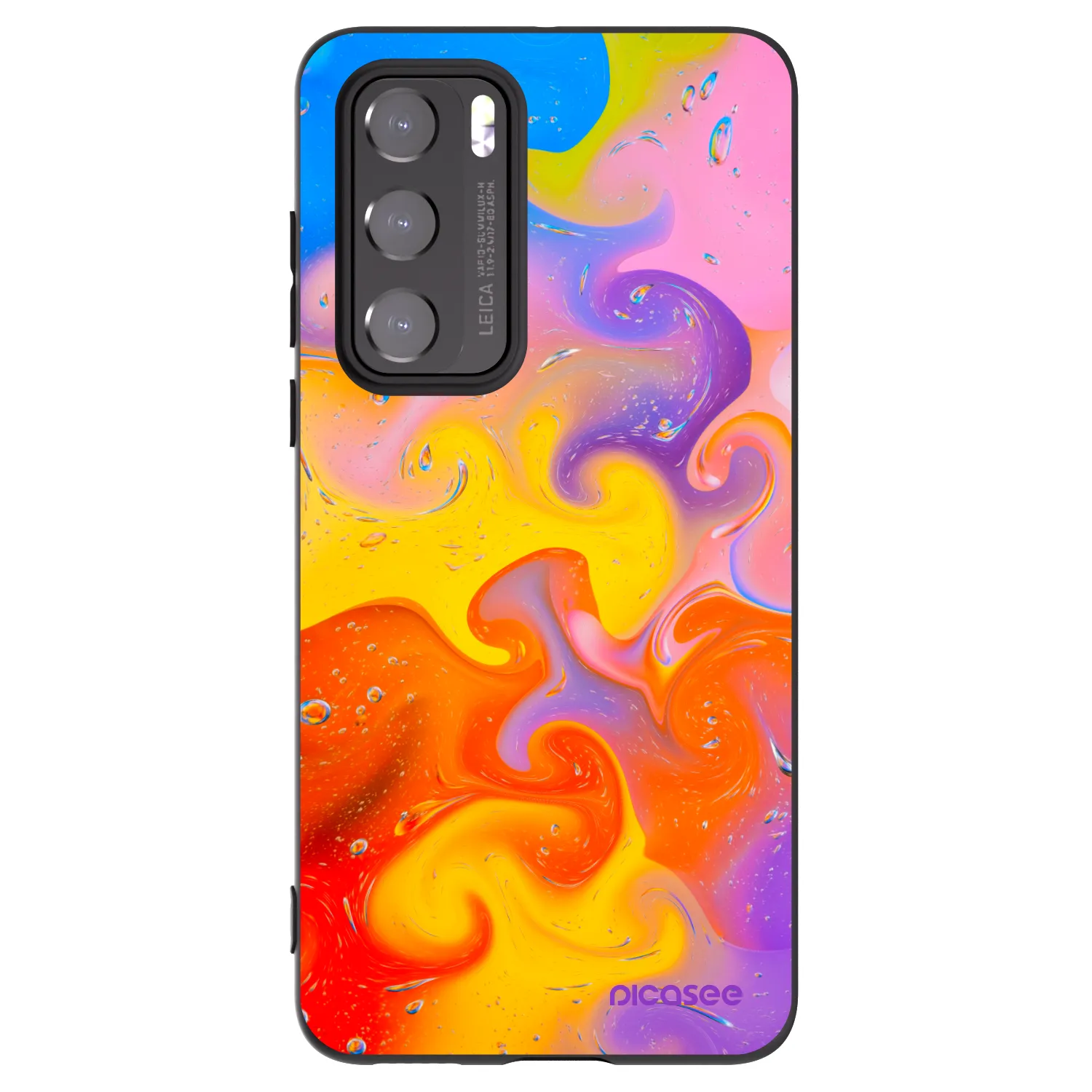 Picasee husă neagră din silicon pentru Huawei P40 - Bubbles