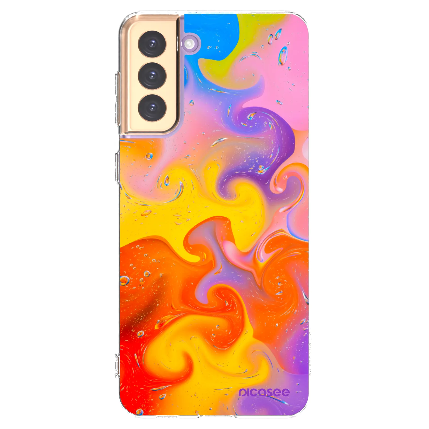 Picasee husă transparentă din silicon pentru Samsung Galaxy S21+ 5G G996F - Bubbles