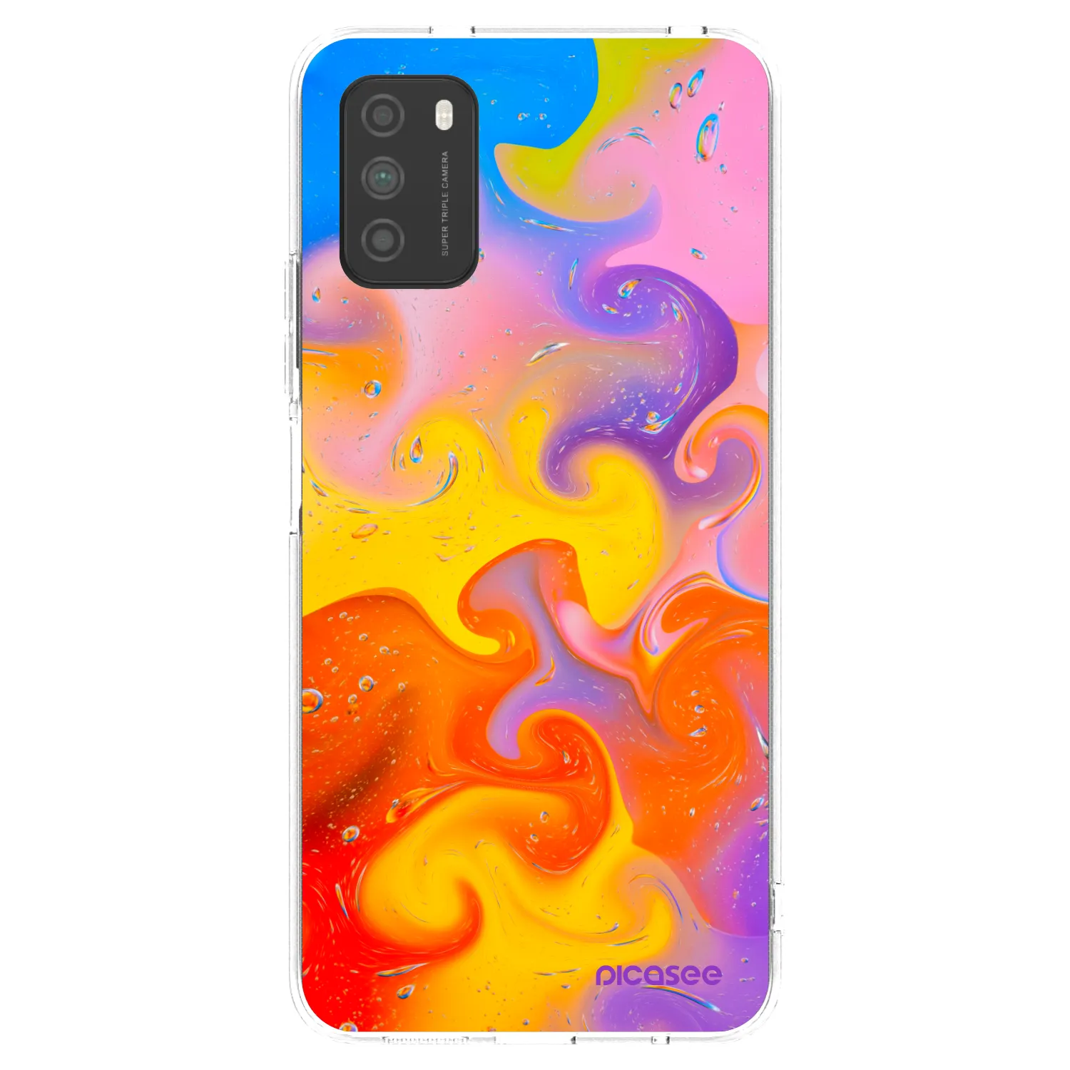 Picasee husă transparentă din silicon pentru Xiaomi Poco M3 - Bubbles