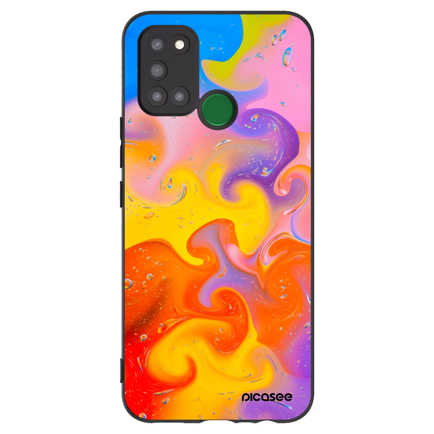 Picasee husă neagră din silicon pentru Realme 7i - Bubbles