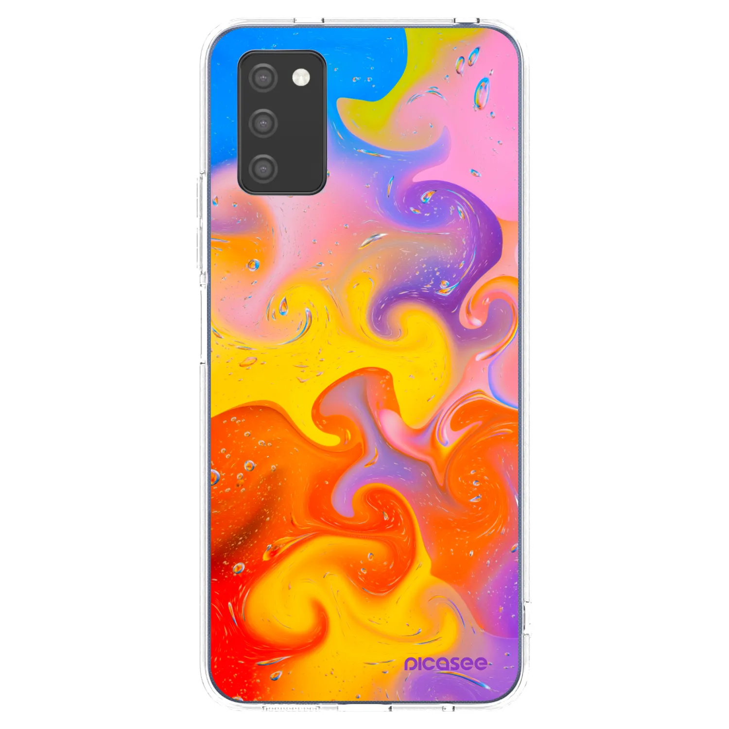 Picasee husă transparentă din silicon pentru Samsung Galaxy A02s A025G - Bubbles