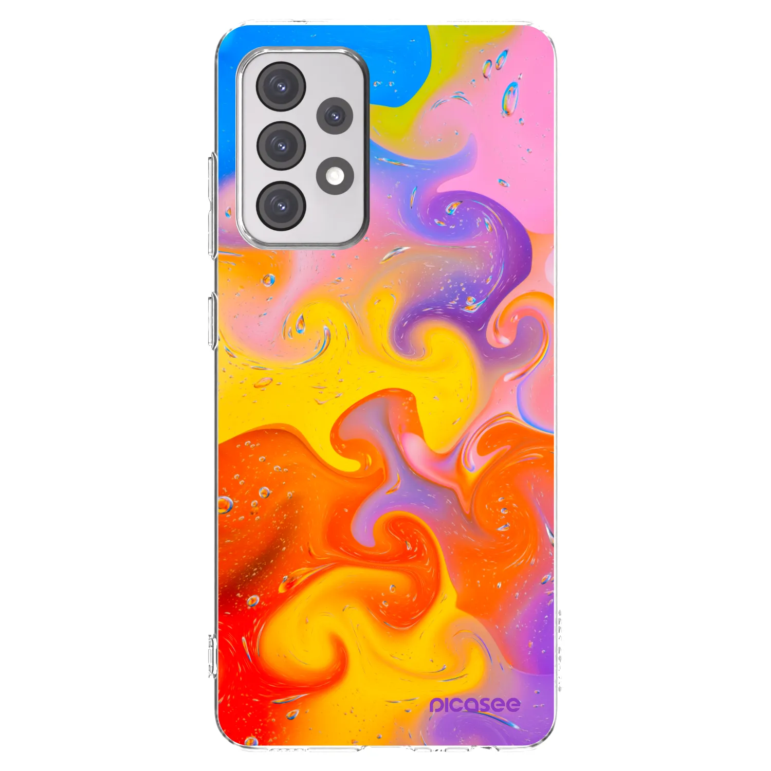 Picasee husă transparentă din silicon pentru Samsung Galaxy A52s 5G A528B - Bubbles