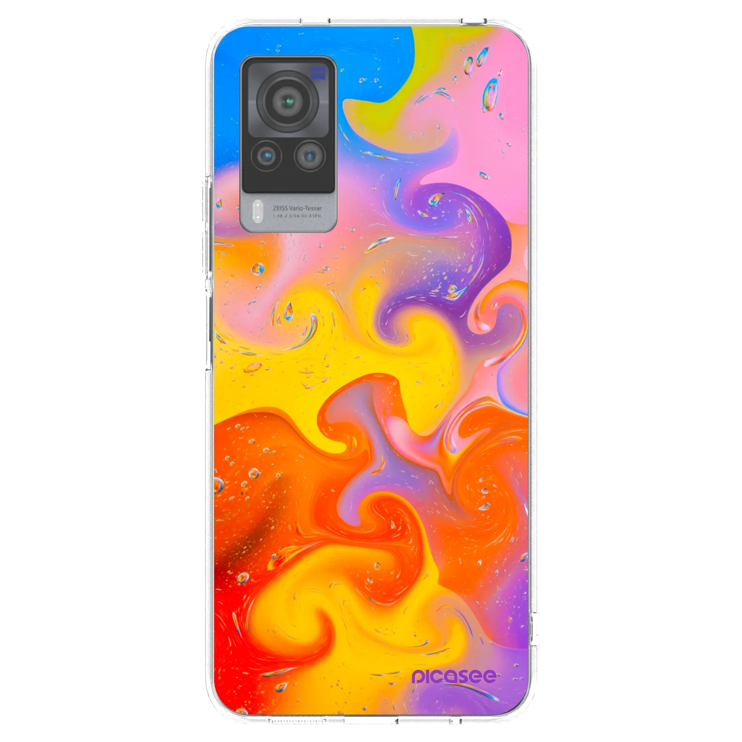 Picasee husă transparentă din silicon pentru Vivo X60 Pro 5G - Bubbles