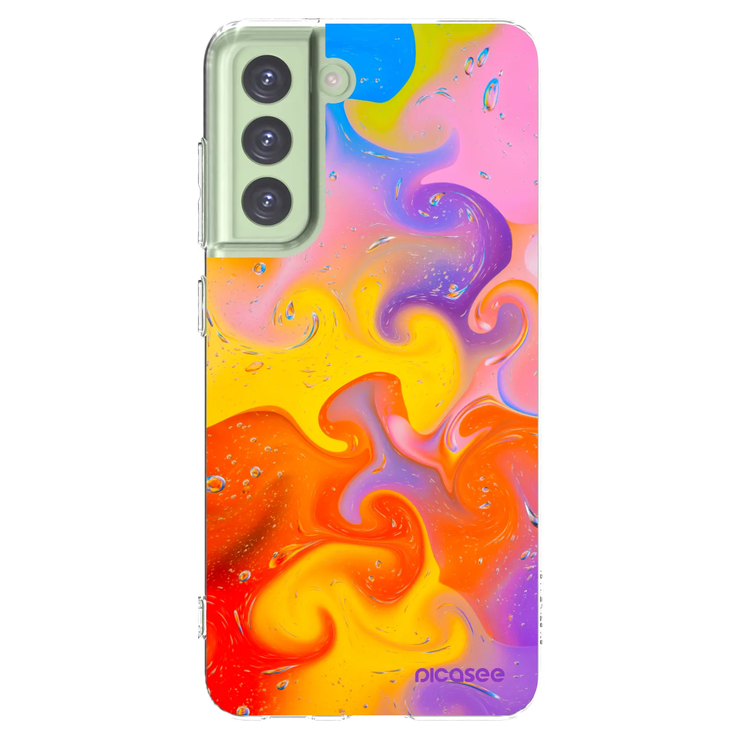 Picasee husă transparentă din silicon pentru Samsung Galaxy S21 FE 5G - Bubbles