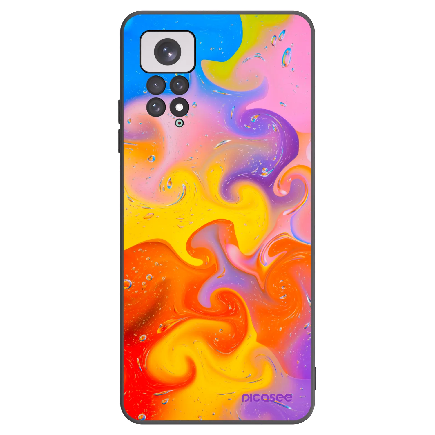 Picasee husă neagră din silicon pentru Xiaomi Redmi Note 11 - Bubbles