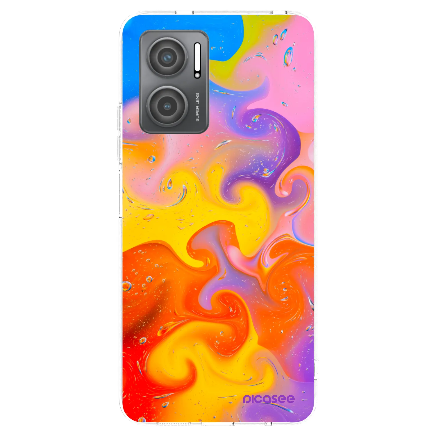 Picasee husă transparentă din silicon pentru Xiaomi Redmi 10 5G - Bubbles