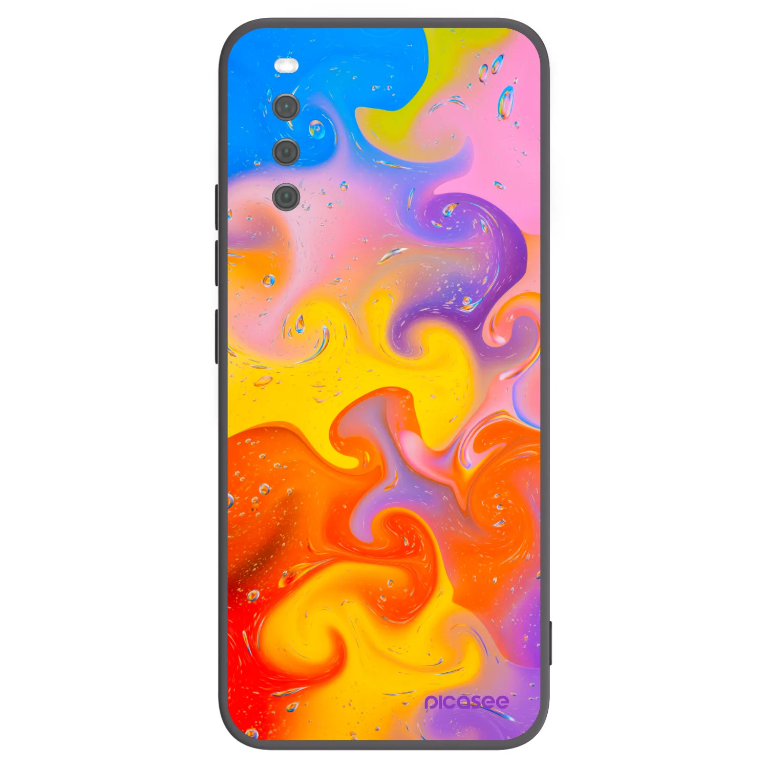 Picasee husă neagră din silicon pentru Sony Xperia 10 III - Bubbles