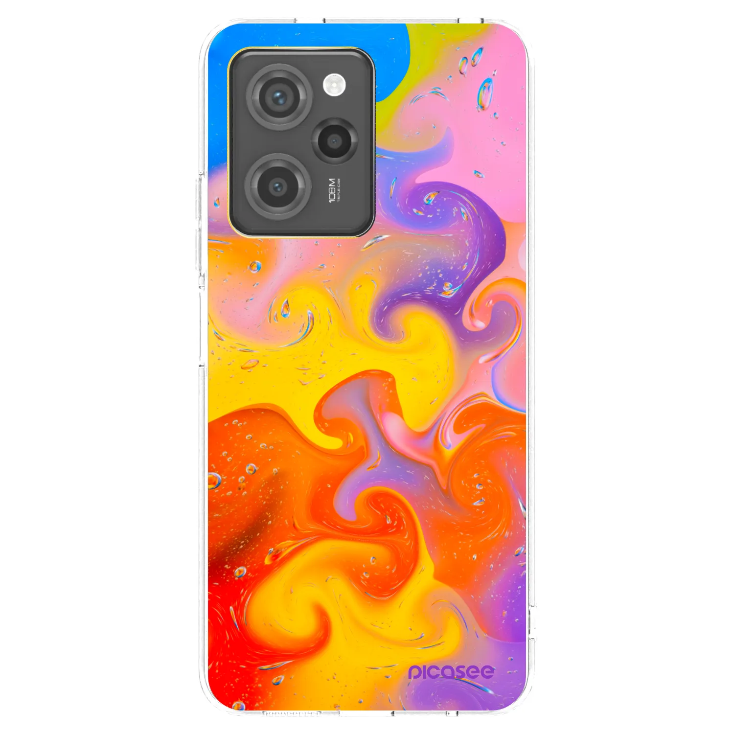 Picasee husă transparentă din silicon pentru Xiaomi Poco X5 Pro - Bubbles