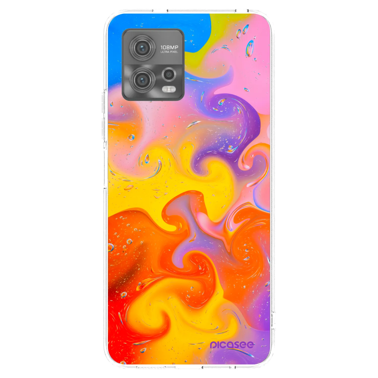 Picasee husă transparentă din silicon pentru Motorola Moto G72 - Bubbles