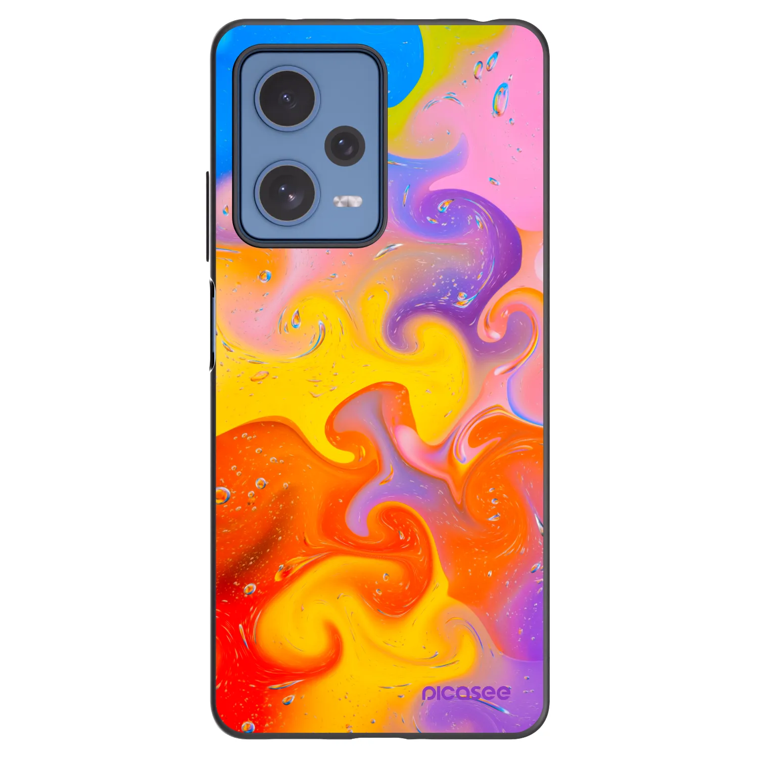 Picasee husă neagră din silicon pentru Xiaomi Redmi Note 12 Pro 5G - Bubbles