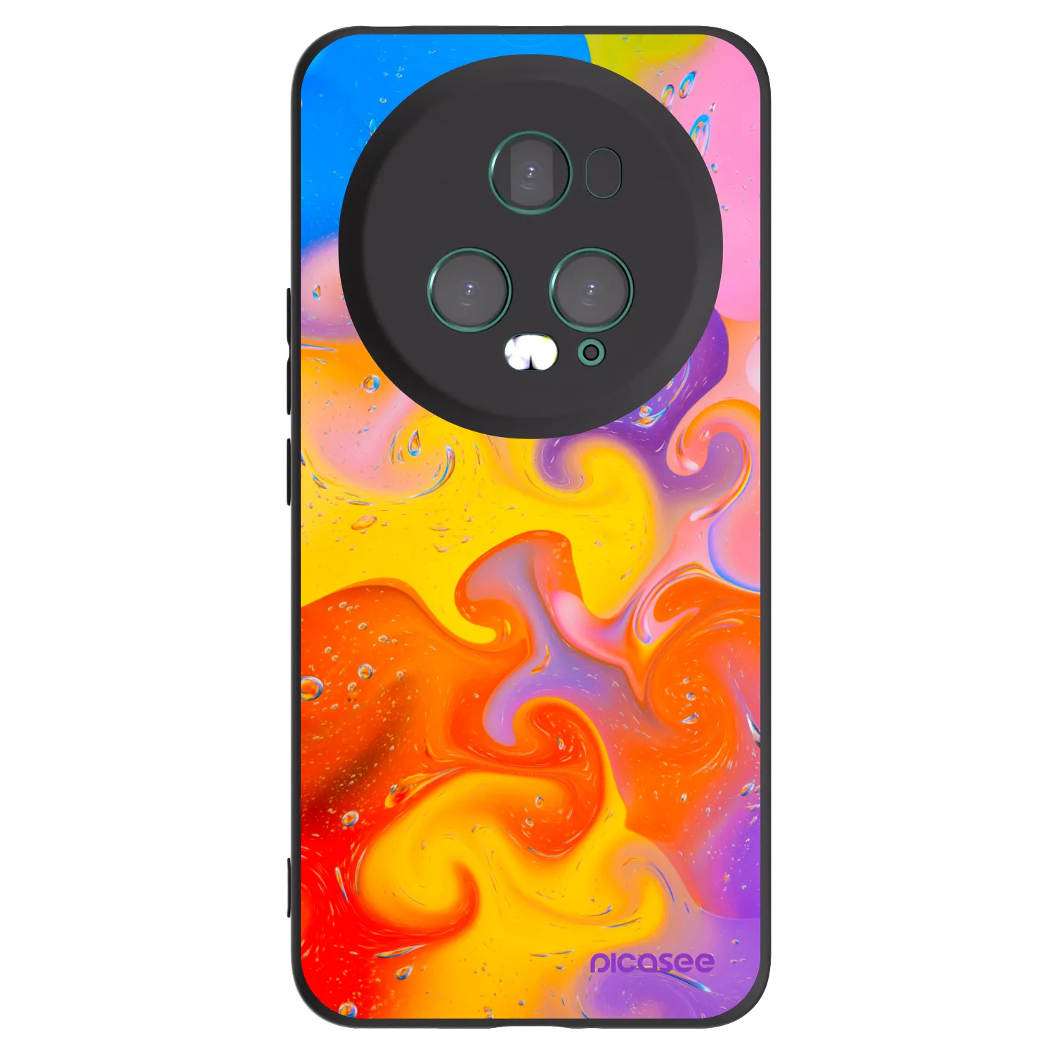 Picasee husă neagră din silicon pentru Honor Magic5 Pro - Bubbles