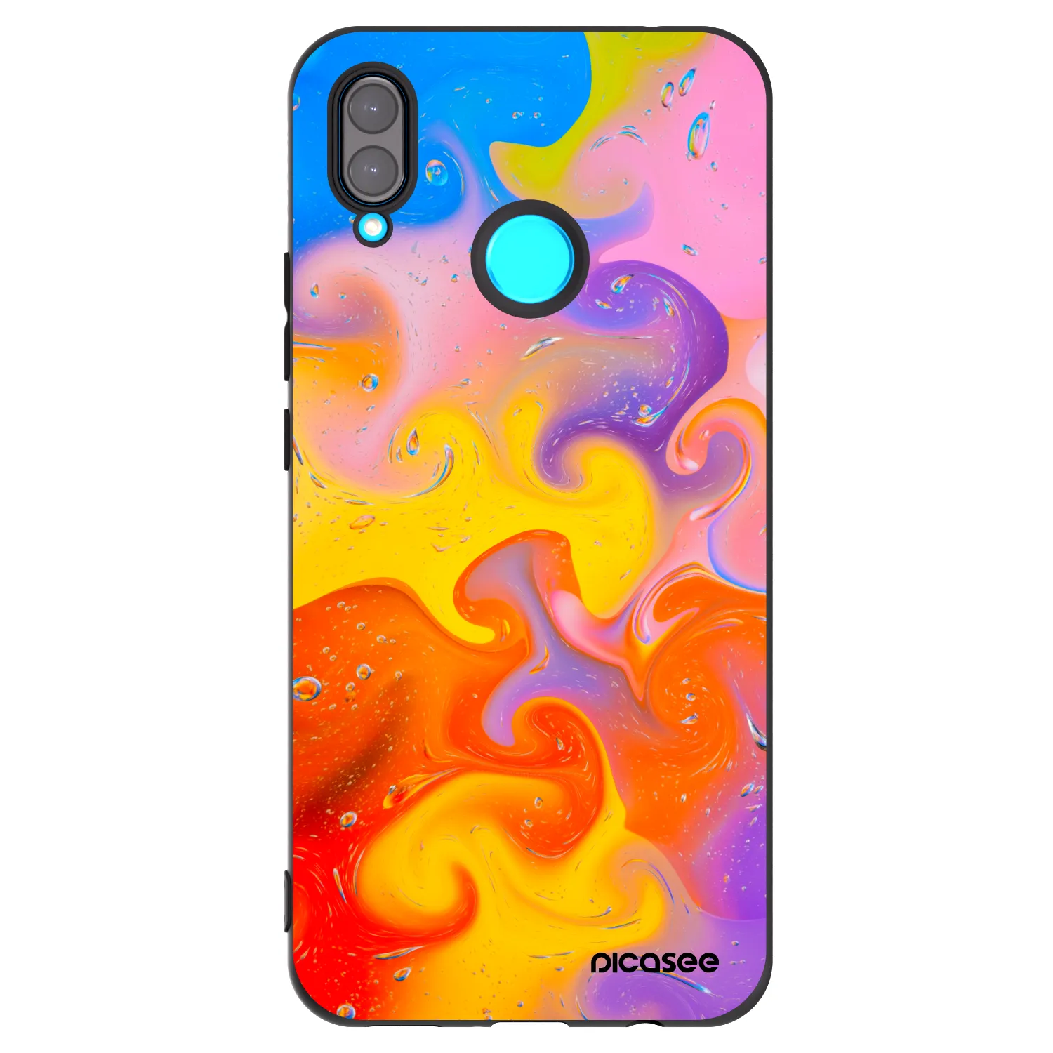 Picasee husă neagră din silicon pentru Huawei Nova 3 - Bubbles