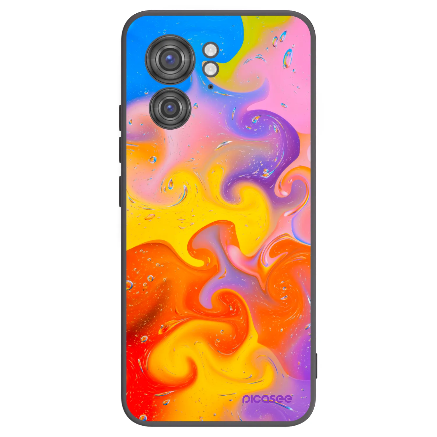 Picasee husă neagră din silicon pentru Motorola Edge 40 - Bubbles