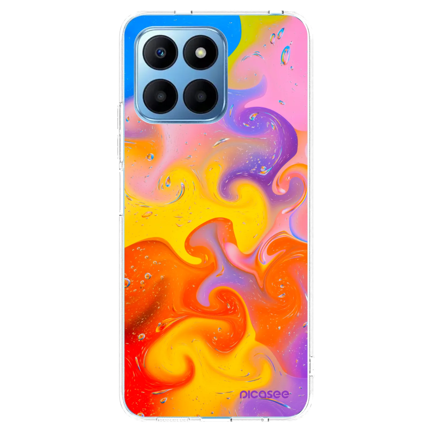 Picasee husă transparentă din silicon pentru Honor 70 Lite - Bubbles