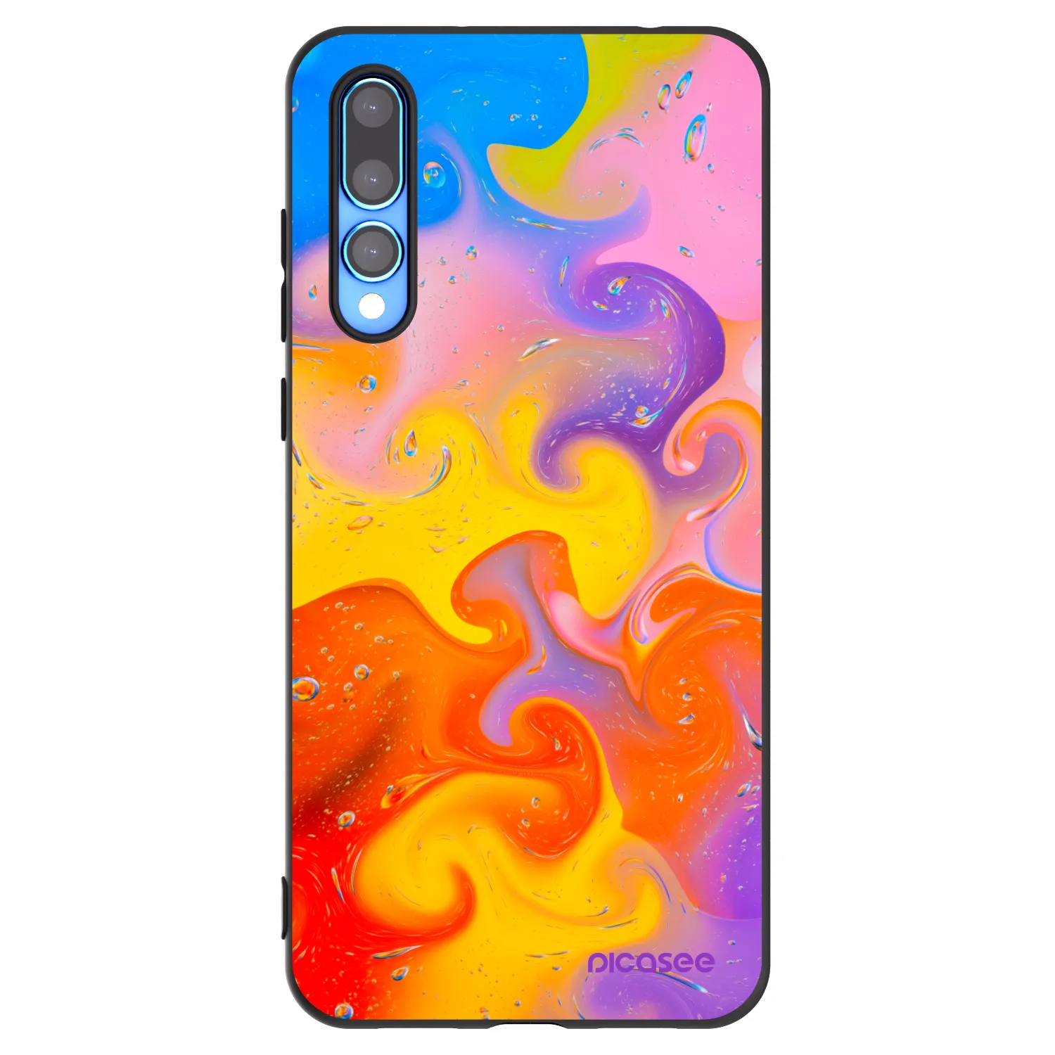 Picasee husă neagră din silicon pentru Huawei P20 Pro - Bubbles