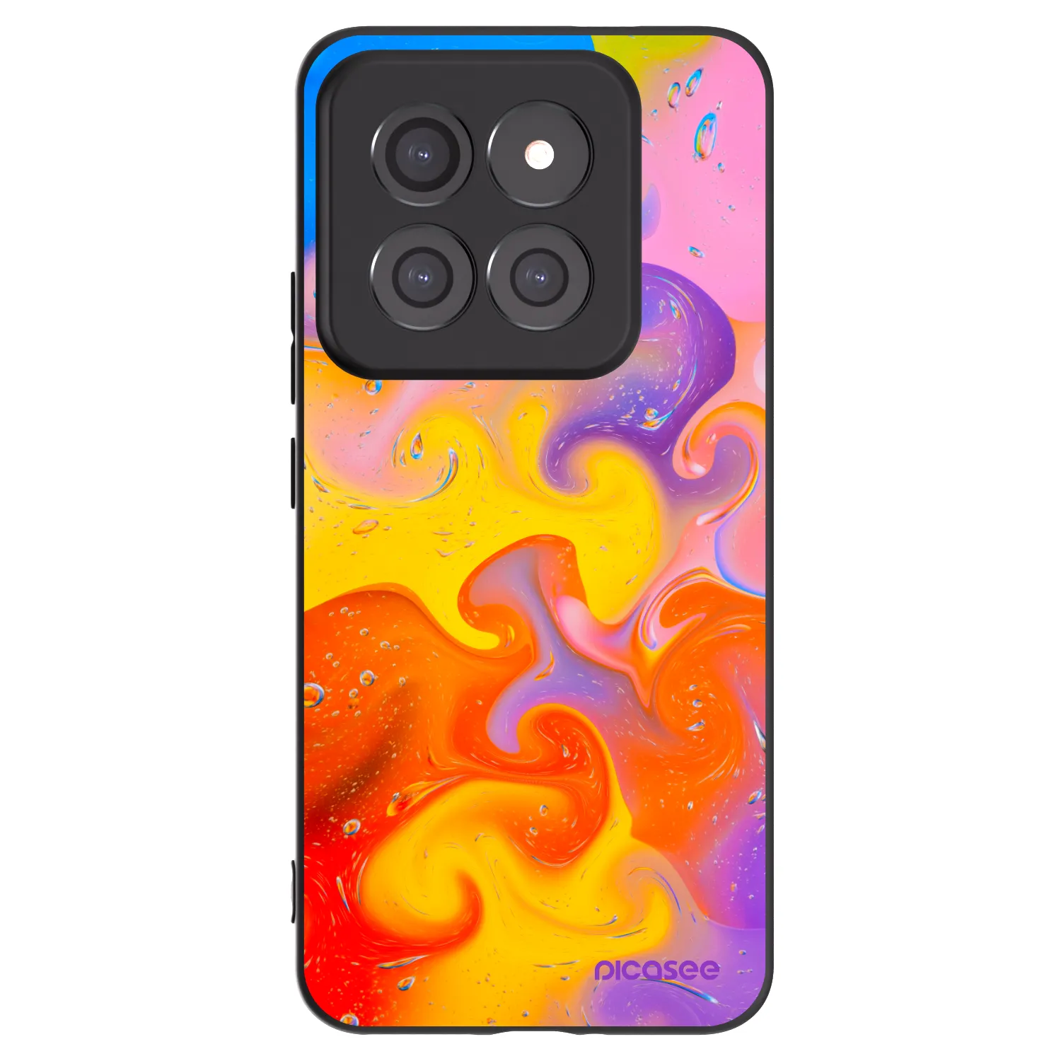 Picasee husă neagră din silicon pentru Xiaomi 14 Pro - Bubbles