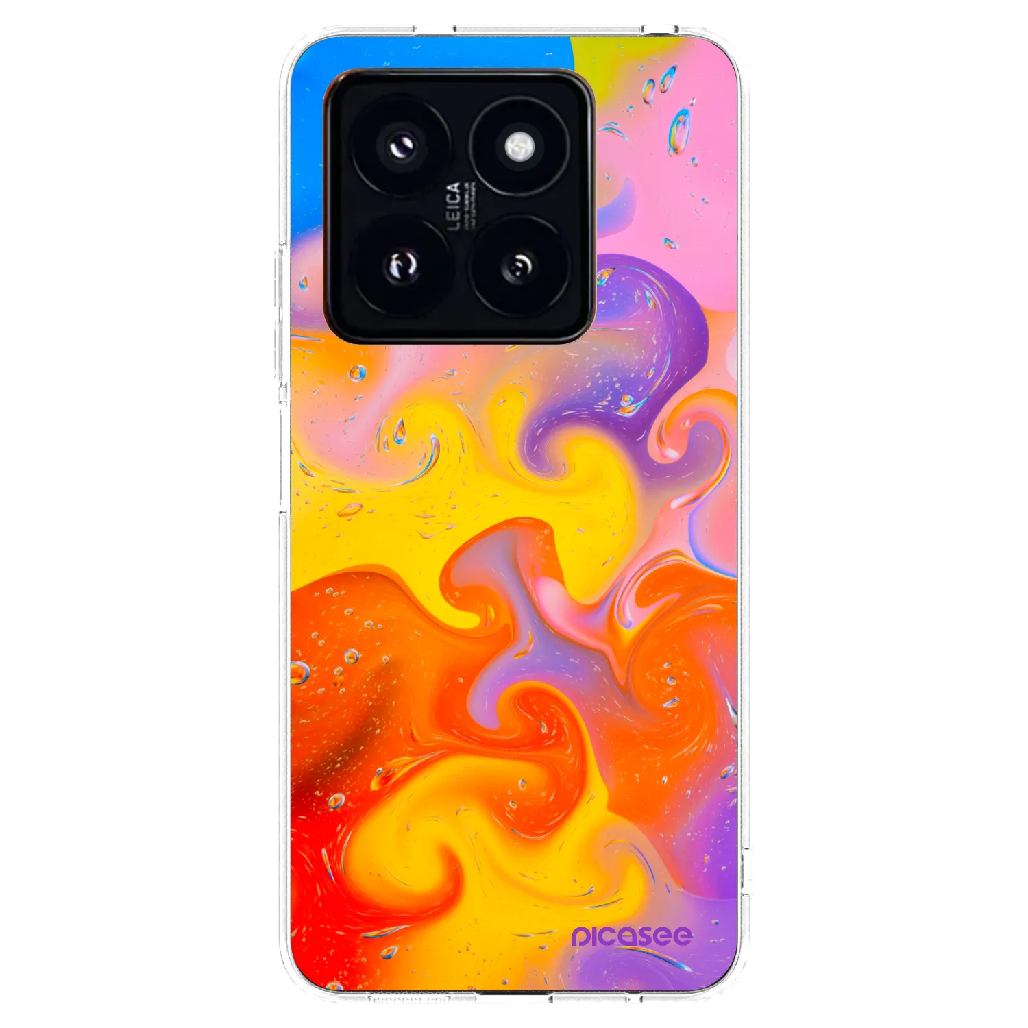 Picasee husă transparentă din silicon pentru Xiaomi 14 Pro - Bubbles