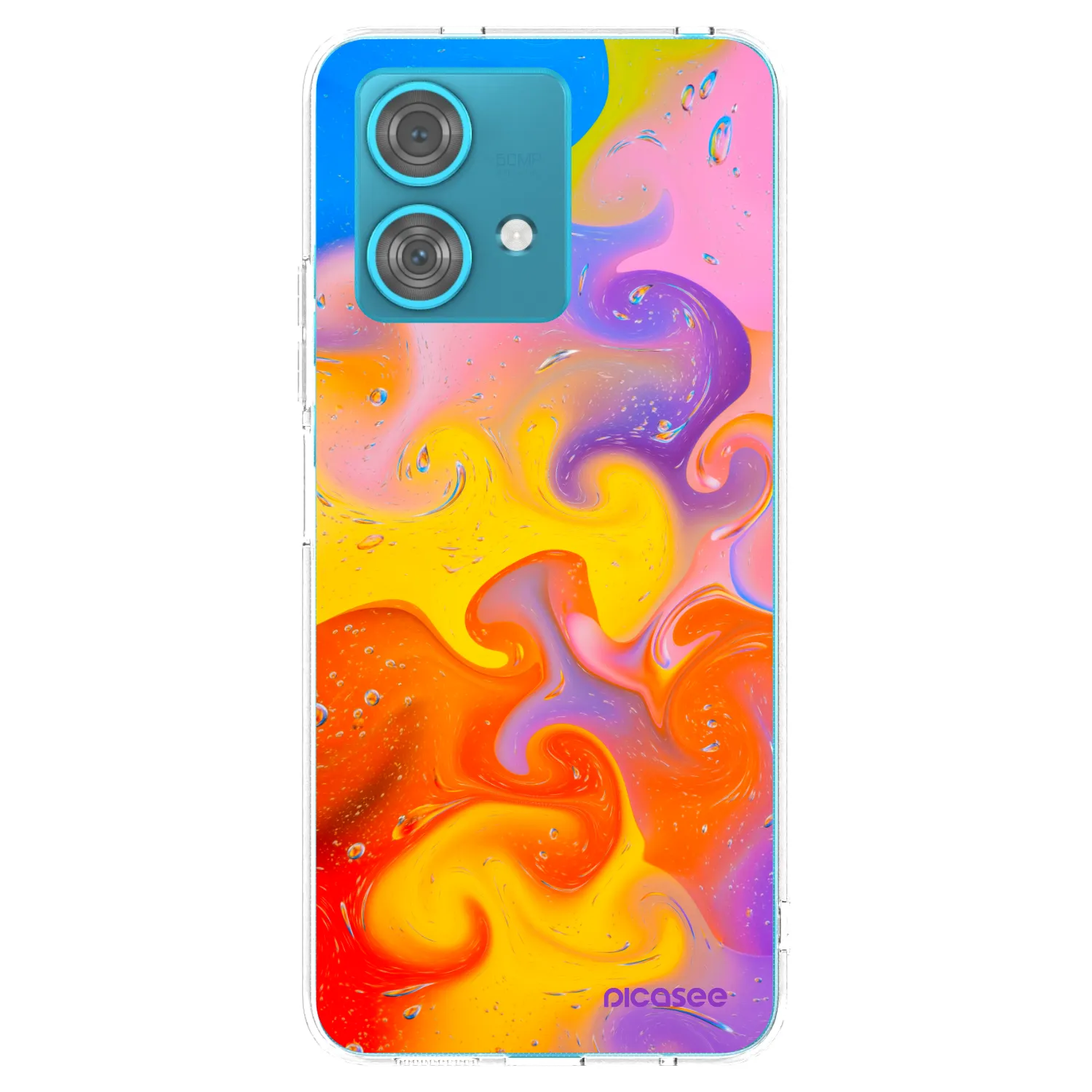 Picasee husă transparentă din silicon pentru Motorola Edge 40 Neo - Bubbles