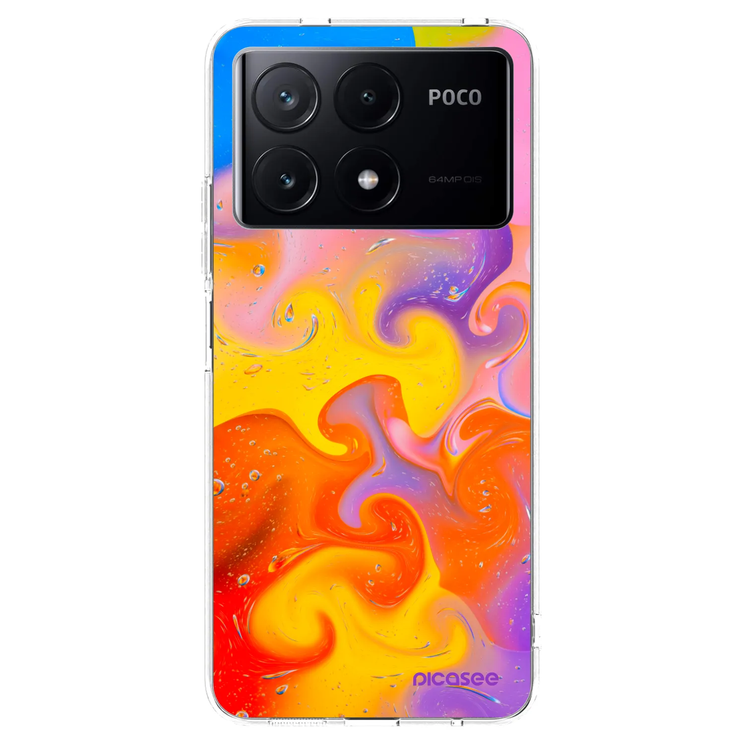 Picasee husă transparentă din silicon pentru Xiaomi Poco X6 Pro - Bubbles