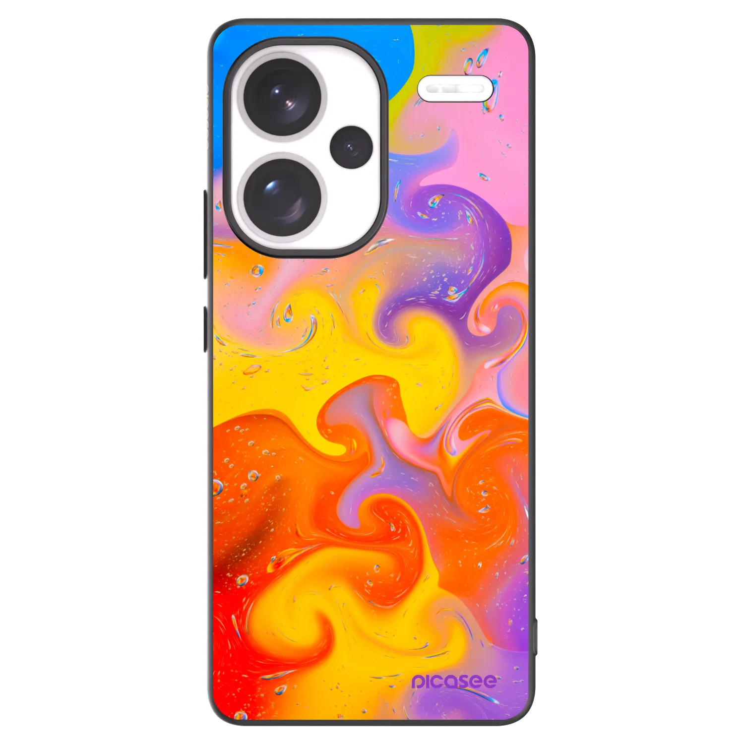 Picasee husă neagră din silicon pentru Xiaomi Redmi Note 13 Pro+ 5G - Bubbles