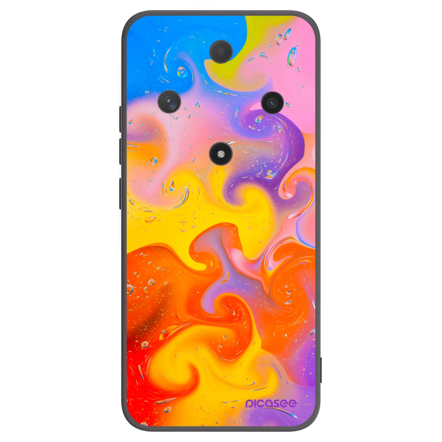Picasee husă neagră din silicon pentru Honor Magic6 Lite 5G - Bubbles
