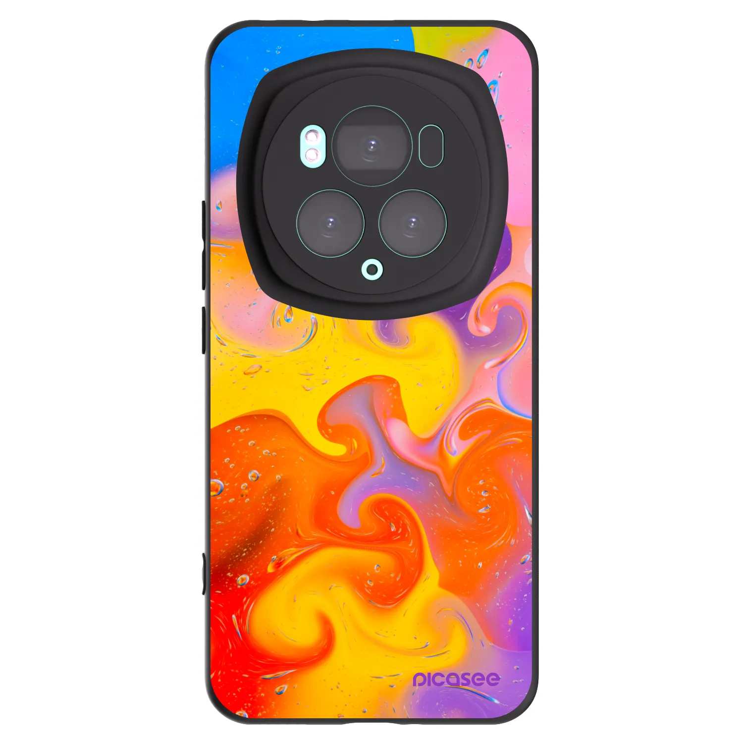 Picasee husă neagră din silicon pentru Honor Magic6 Pro - Bubbles