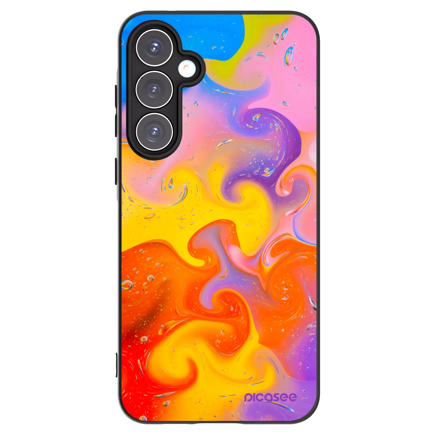Picasee husă neagră din silicon pentru Samsung Galaxy A55 5G A556B - Bubbles
