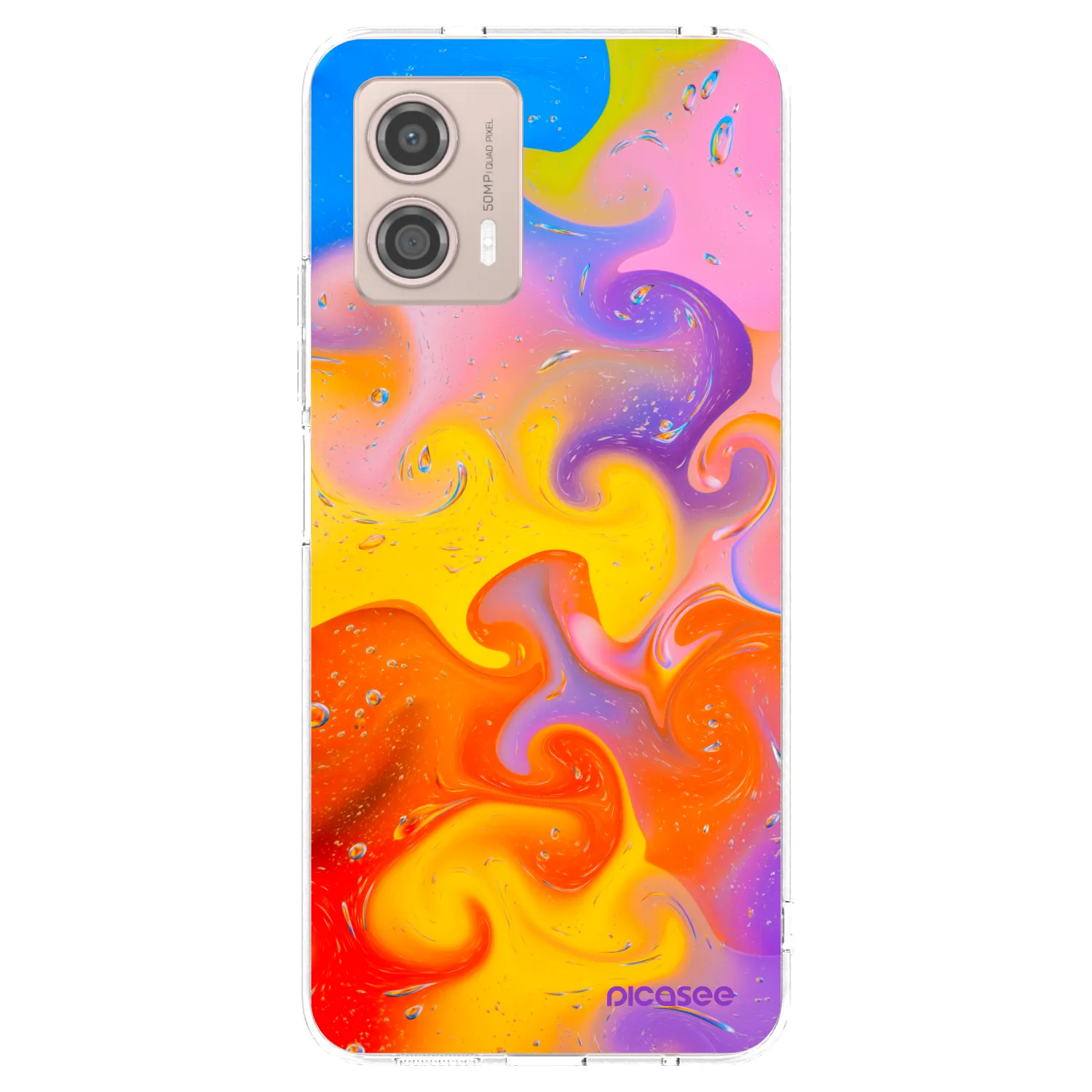 Picasee husă transparentă din silicon pentru Motorola Moto G53 5G - Bubbles