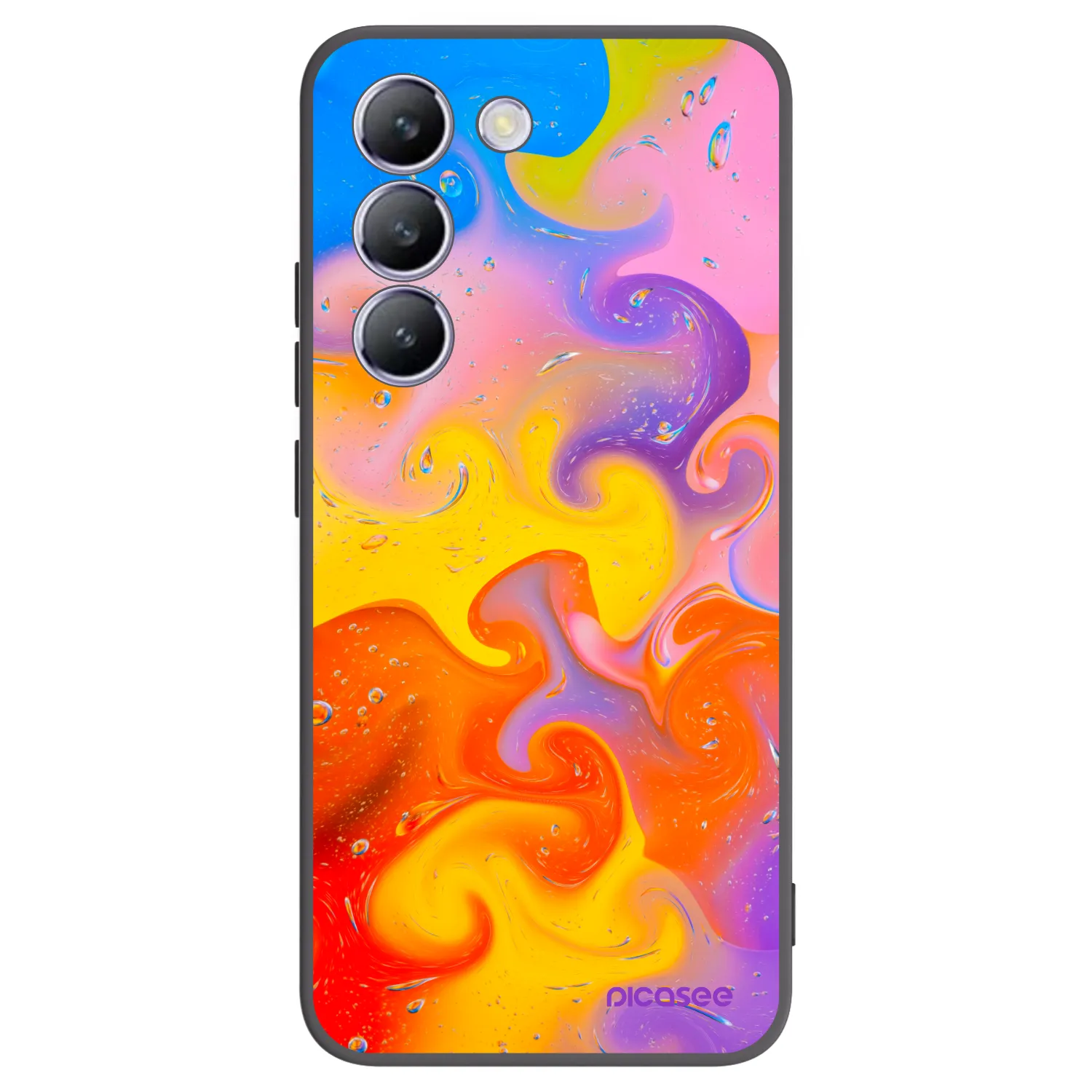 Picasee husă neagră din silicon pentru Vivo V40 SE 5G - Bubbles
