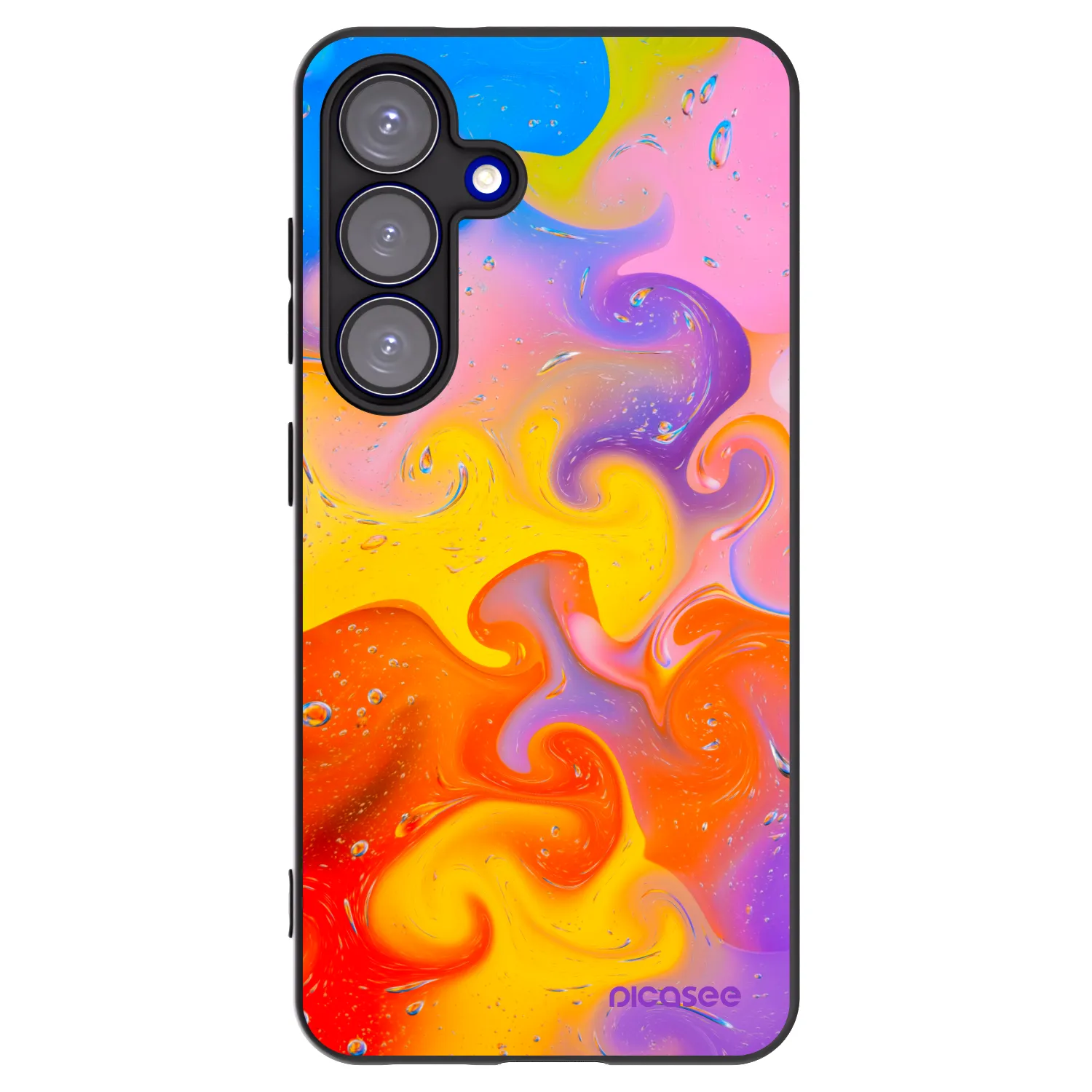 Picasee husă neagră din silicon pentru Samsung Galaxy S25 5G - Bubbles